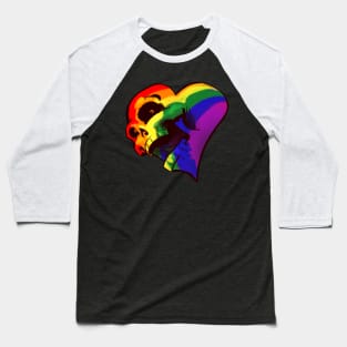 Heart Skull : Pride Baseball T-Shirt